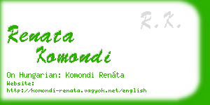 renata komondi business card
